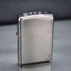 Zippo Bạc Bóng Dập Chìm Biều Tượng Zippo Crown Stamp Z07