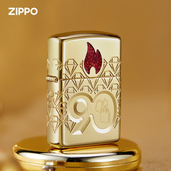 Zippo Mạ Vàng Kỷ Niệm 90th Limited Edition 2022 Collectible Z09