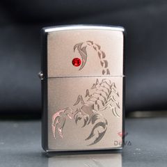 Zippo Satin Khắc Bọ Cạp Đính Đá ZN69