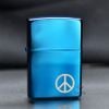Zippo Xanh Bóng In Biểu Tượng Hòa Bình Peace On Side Z100
