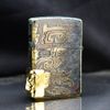 Zippo Ốp Cổ Vật Mặt Nạ Đồng Di Tích Tam Tinh Đôi ZN71