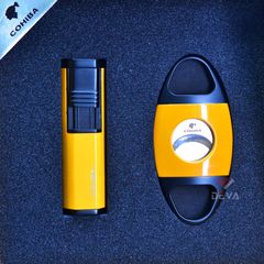 Set phụ kiện 2 món dao cắt và bật lửa Cohiba HB 3020
