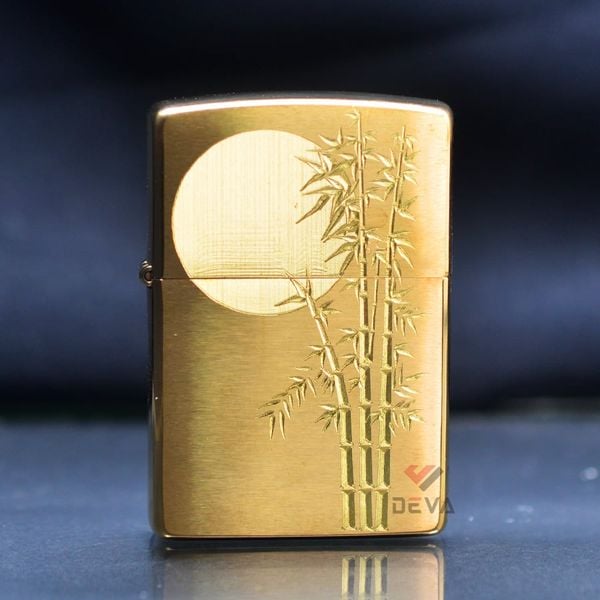 Zippo Mỹ Chính Hãng Khắc CNC Chủ Đề Trúc Dưới Trăng ZK97