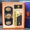 Set phụ kiện Cigar 02 món bật lửa & dao cắt Golden Fire GF 761