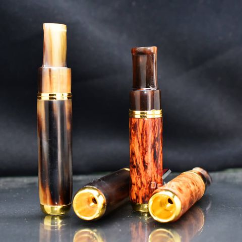 Tẩu gỗ các loại cán sừng cho xì gà mini TN05