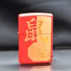 Zippo Sơn Đỏ Chủ Đề Con Giáp Tý-Chuột Z115