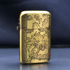 Bật Lửa Ronson Khắc Sâu Rồng Bay Lượn R10