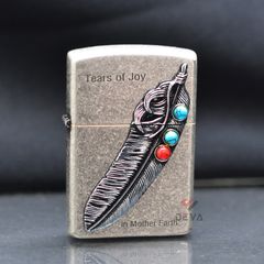 Zorro gắn emblem lông chim thổ dân ốp đá Z9667