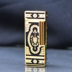 Bật Lửa G.Horse Sơn Mài Đen Hoa Văn Hoàng Gia Cổ Điển GH02