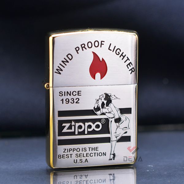 Zippo Chủ Đề Các Biểu Tượng Zippo Cạnh Mạ Vàng ZN160