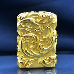 Zippo Bọc Phù Điêu Hoa Văn Cổ Điển Mạ Vàng ZN179