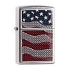 Zippo Emblem Quốc Kỳ Mỹ Diamond Plate Flag Z122