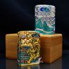 Zippo Bọc Lưới Mạ Vàng Chủ Đề Chúa Sơn Lâm Rời Núi ZN189