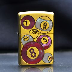 Zippo Khảm Trai Chủ Đề Bi-a Pool 9 Ball ZN202