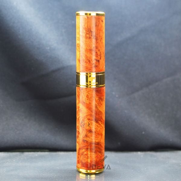 Ống đựng Xì Gà 1 điếu gỗ nu hoa huyết long OG01