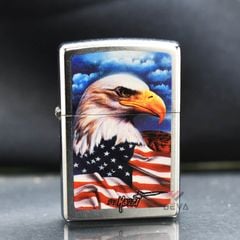 Zippo Sơn Chủ Đề Đại Bàng Tự Do Hoa Kỳ Mazzi Freedom Watch Z135