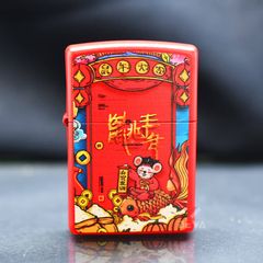 Zippo Sơn Chủ Đề Chúc Mừng Năm Tý ZN239