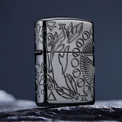 Zippo Armor Bản Đặc Biệt Luxury Chủ Đề Tôn Giáo Wicca Design Z136