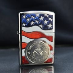 Zippo Sơn Con Tem Cờ Mỹ America Stamp On Flag Z146