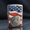 Zippo Sơn Con Tem Cờ Mỹ America Stamp On Flag Z146