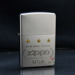 Zippo Satin Khắc New Wind-proof Zippo Kèm Ngôi Sao Vàng ZK21