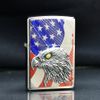 Zippo In Cờ Mỹ Gắn Emblem Đại Bàng Đầu Trắng Z158