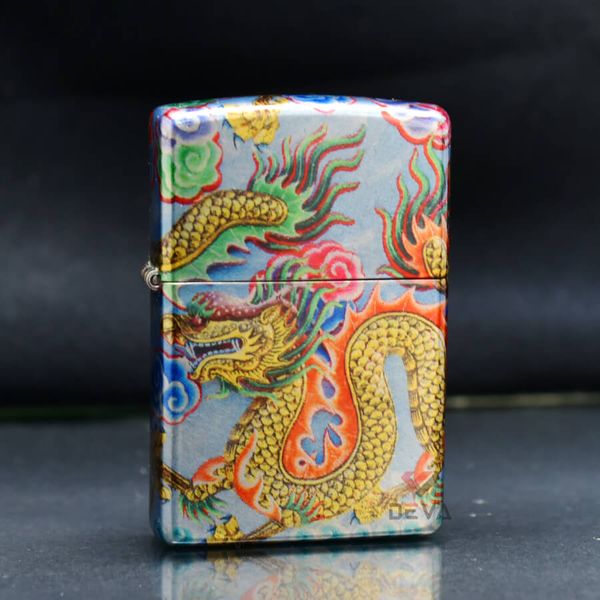 Zippo Sơn Phủ 5 Mặt Bức Tranh Rồng Bay Lượn Z159