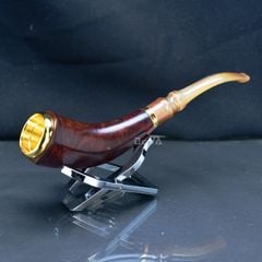 Tẩu Xì Gà gỗ cẩm cán sừng dáng thẳng Freesize TS18