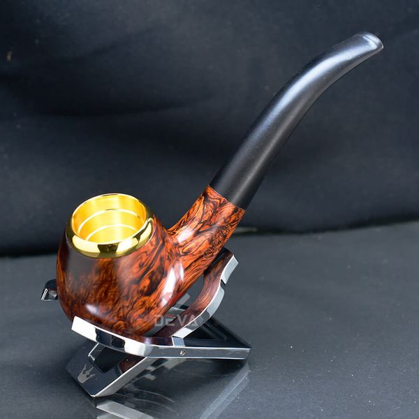 Tẩu hút Xì Gà thân gỗ cán cong Freesize TG08