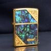 Zippo Khảm Trai Hoa Văn Góc Chéo ZN29