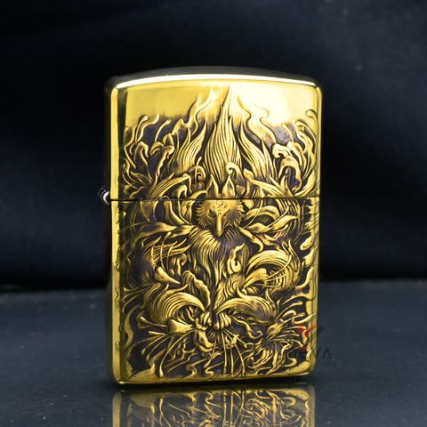 Zippo Armor Khắc Cáo 9 Đuôi Cửu Vĩ Hồ Ly ZD74