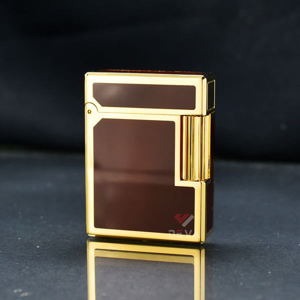 Dupont Hồng Kông Sơn Mài Ligne 1 Form Thấp Viền Vàng DT03