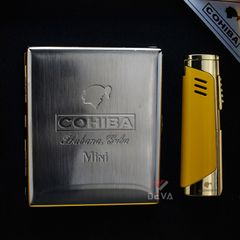 Set phụ kiện Cigar 2 món bật lửa và hộp đựng thuốc Cohiba HB YH 990