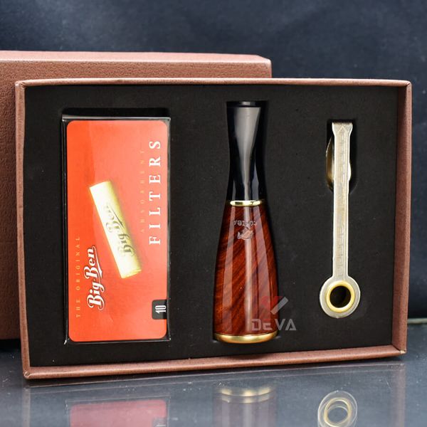 Set tẩu Cigar thân gỗ Freesize kèm lọc và dụng cụ vệ sinh TG24