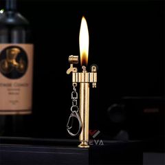 Bật lửa xăng đá chính hãng Dolphin móc khóa cán dài HY-740