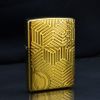 Zippo Khắc Nổi Hoa Văn Khối Lập Phương Và Ngọn Lửa Zippo ZN387
