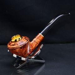 Tẩu cỡ trung Freesize 32-44 thân gỗ cán sừng TS27