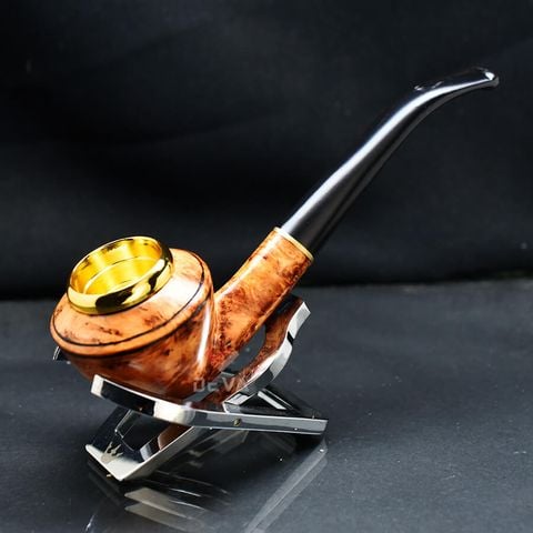 Tẩu cỡ lớn Freesize thân gỗ cán sừng TS28