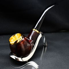 Tẩu bầu tròn gỗ cẩm cán sừng Freesize TS14