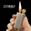 Bật lửa xăng chính hãng Zorro mini phong cách cổ điển chụp bấc Z770