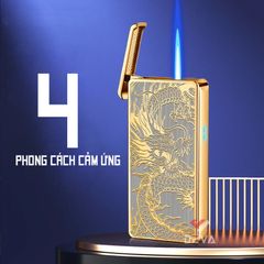 Bật lửa gas sạc USB cảm ứng điện tử cao cấp HT23-2