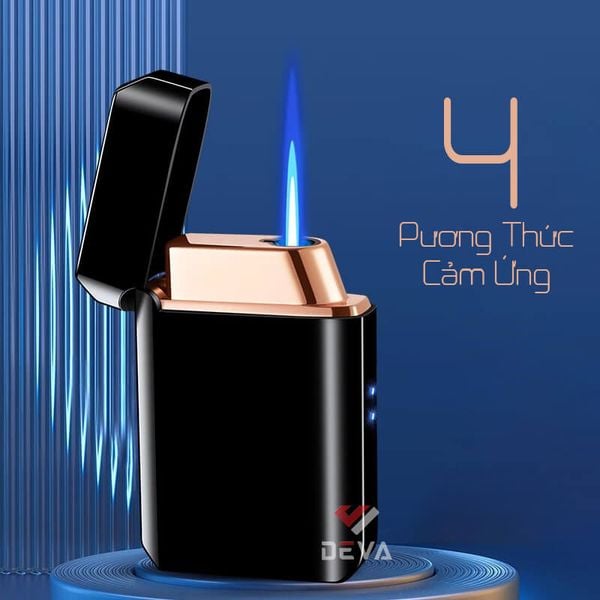 Bật lửa gas sạc USB khò 1 tia cảm ứng điện tử HT23