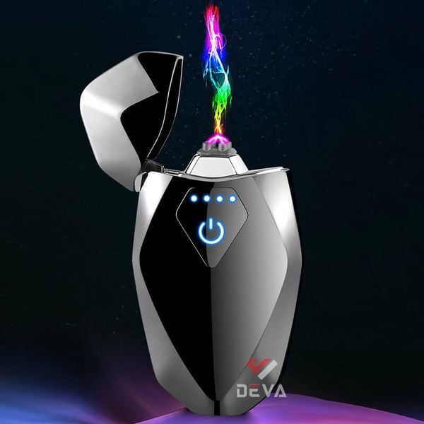 Bật lửa sạc USB hình kim cương 2 tia lửa điện KJ 809B