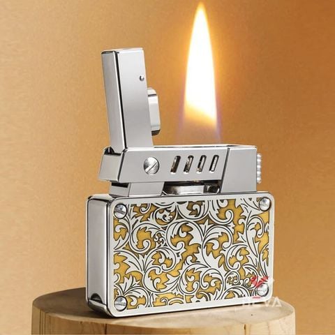 Bật lửa xăng đá Chief 2 bấc đánh lửa tự động CF707