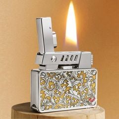 Bật lửa xăng đá Chief 2 bấc đánh lửa tự động CF707