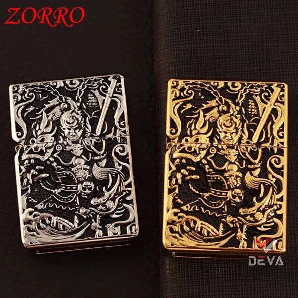 Bật lửa xăng đá Zorro bọc vỏ dày khắc nổi Tôn Ngộ Không Z-KJ1023
