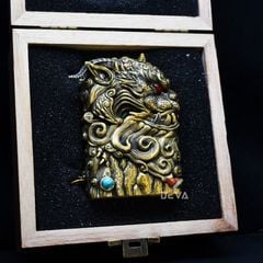 Bật lửa độc vỏ dày chủ đề hung thú Thao Thiết Z003