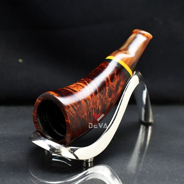 Tẩu gỗ thân ngang cán sừng size 40-60 TS30