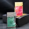 Bật lửa xăng đá Zorro khảm trai nắp vân kim cương nhỏ Z612-206