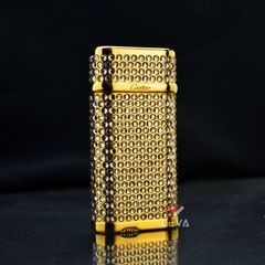 Bật Lửa Ga Đá Cartier Mạ Vàng Đính Đá Kim Cương K033